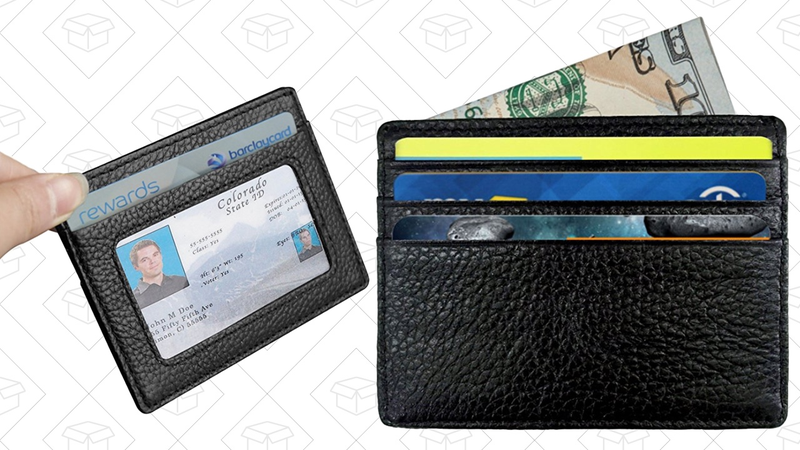 RFID-Blocking Leather Wallet, $6 with code OMLSOLF9